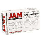 JAM Paper Office & Desk Sets, Tape Dispenser Stapler Pack of Staples, White and Black (33758WHBK)-Quantity: (1) Stapler, (1) Box of Staples (5000 ct), (1) Tape Dispenser (tape not included)