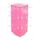 Azar Interlock Peg Tower with Revolving Base and Hooks - 8" x 8" x 20" - Pink-Sold in multiples of: 1