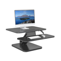 ShoppingAll 25"W Height Adjustable Sit to Stand Desk Converter Workstation - Black-Sit to Stand Desk