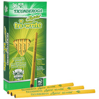 Ticonderoga Laddie Tri-Write #2 Pencils - 36 Pack-Tri-write - intermediate size (11/32") triangular No. 2 pencil makes moving from printing to cursive writing a comfortable transition