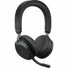 Jabra Evolve2 75 MS Bluetooth USB-C Headset for Microsoft Teams + Charging Stand-Black, On-ear headband