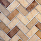 CTG Brands Herringbone Wall Tile, 10" x 10", Brown Stone, 6 Pack-Perfect size: each backsplash tile measures 10"L x 10"H in dimensions (approx. covers 4.17 sq. ft. per carton)