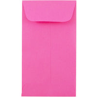 JAM Paper #5.5 Coin Envelopes, 3 1/8 x 5 1/2, Brite Hue Fuchsia Pink , 100 Pack-Coin Envelopes