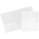 JAM Paper Plastic 2-Pocket POP Folders, Clear, 6 Pack-Clear Plastic Folders