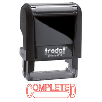 Trodat Printy 4911 Climate Neutral Self-Inking Stamp, "COMPLETED", Red-High-quality stamp with nontoxic, water-based ink
