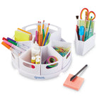 Learning Resources Create-A-Space Storage Center - White-Promote cleanliness & organization: Big enough to hold your kids' supplies, or hand sanitizer bottles for germ free hands. Each container measures 4.5" wide x 4" tall.