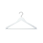 Eddie's 17-1/2" Wooden Suit Hanger - Flat - White - 100 Pack-Hanger