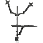 TygerClaw Gas Spring Sit-Stand Workstation for Dual Monitors-Maximum Size and Load Capacity: 27" and 35 lbs
