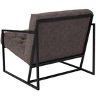 Flash Furniture HERCULES Madison Series Retro Grey Leather Tufted Lounge Chair-Tufted Seat and Back