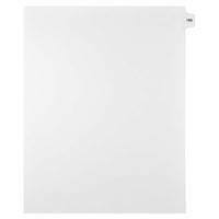 Mark Maker Legal Exhibit Index Tab White Single Tabs, 1/15th Cut, Letter Size, No Holes, Number 196, 25 Pack-White Single Tabs, 1/15th Cut