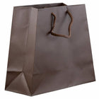Jam Paper Matte Trapezoid Gift Bags with Rope Handles - 7 1/2" x 4" x 8 1/4" - Chocolate Brown - 96 Pack-Color: Chocolate Brown