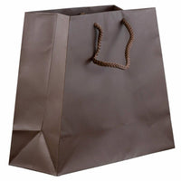 Jam Paper Matte Trapezoid Gift Bags with Rope Handles - 7 1/2" x 4" x 8 1/4" - Chocolate Brown - 96 Pack-Color: Chocolate Brown