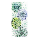 kieragrace KG Raccow Succulent Art - Set of 3, 12" x 12", and 12" x 26", Blue, Purple, White, Green and Yellow-Multicolor set of three printed succulent wall art