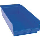 Akro-Mils Plastic Shelf Bins, 8-3/8" W x 4" H x 17-7/8" D, Blue, 20 Lbs. Capacity - 12 Pack-Capacity: 20 lbs.
