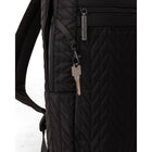 The Rolling Stones Iconic Collection Quilted Backpack - Black-Use the front zippered pocket for easy access to your personal items