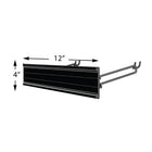 Azar Displays Extended Graphic Black Sign Holder, 4" x 12" (600412-BLK)-Black Metal