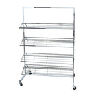 Eddie's Chrome Shoe Rack with 8 Shelves - 65" High - Chrome (214995-1)-Chrome Shoe Rack