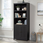 Sauder Cottage Road 3-Shelf Bookcase - 71.5" H - Raven Oak (431262)-71.5"H x 29.29"W x 13.98"D