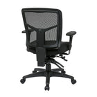 ProGrid Mid Back Chair with Seat Slider, Ratchet Back, Multi-Function Control, Black-3-way adjustable arms