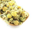 Tao Tea Leaf Organic Chamomile Tea Tin - Loose Leaf - 42g-Native to Eurasia and first used by ancient Egyptians, Chamomile (Matricia chamomilla) has daisy-like flowers and a long and storied history as a gentle, soothing her