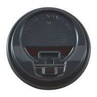 Tannex Dome Lid with Latch for 10oz, 12oz, and 16oz Paper Coffee Cups, Black, 1000 Pack-Lids are made for Tannex Double Wall Ripple Cups in 10oz, 12oz and 16oz sizes