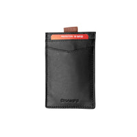 Champs Leather RFID Smart Tap Wallet - Black-Genuine Leather