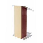 Urbann K2 Lectern With Wheels - Aluminum and Wood - Natural and Mahogany-Free standing with wheels, speaches
