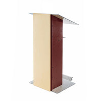 Urbann K2 Lectern With Wheels - Aluminum and Wood - Natural and Mahogany-Free standing with wheels, speaches