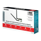 D-Link DWA-582 Wireless AC1200 Dual Band PCIe Desktop Adapter-Dual Band Wireless AC technology for less interference and more bandwidth