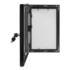 SECO Lockable Indoor/Outdoor Poster Frame Case - 18" W x 24" H - Black-Black Aluminum finish makes the frame rustproof and resistant against weather events