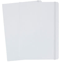 JAM Paper Hardcover Lined Notebook with Elastic Closure, Large, 5.88 x 8.5 Journal, White, 2 Pack (340526604g)-Size: 5 7/8" x 8 1/2"