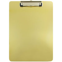JAM Paper Aluminum Clipboards, 9" x 13", Gold, 2 Pack (331ALCgog)-Gold