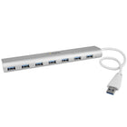 StarTech 7-Port Compact USB 3.0 Hub with Built-in Cable-Sleek and stylish, with a silver, sandblasted finish that matches your MacBook