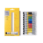 Winsor & Newton Galeria Acrylic Paint Tube Set - 10 x 12ml-Set contents: Galeria Acrylic 10 x 12ml - Titanium White, Process Yellow, Cadmium Yellow Deep Hue, Cadmium Red Hue, Process Magenta, Ultramarine, Process Cyan, Permanent Green Middle, Yellow Ochre, Mars Black