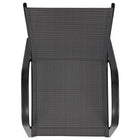 Flash Furniture Brazos Series Black Outdoor Stack Chair with Flex Comfort Material & Metal Frame-Floor Protector Plastic Glides