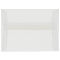 JAM Paper A8 Invitation Envelopes, 5.5 x 8.125, Clear Translucent Vellum, 100 Pack (79462g)-Clear