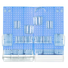 Azar 24-Piece Pegboard Wall Organizer Kit with Two Panels and Accessory Assortment - Blue-Sold in Multiples of: 1