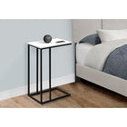 Monarch Specialties 3760 Accent Table - 25"H/White/Black Metal-Assembly required: Illustrated instructions and all hardware are provided for convenience (additional tools may be needed)