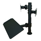 TygerClaw Dual Display Point of Sale Desk Mount with Keyboard Tray, 20.9" x 22.8" x 11.8", Black-Medium size desk mount