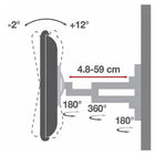 Techly Tilting TV Wall Mount, 23"-55"-Support max VESA 400x400 mm