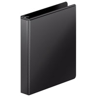 Wilson Jones Customizer ENVI Professional Single Touch 1" 3-Ring D-Ring Binder - Black-Open and close rings with a single touch, no more pinched fingers