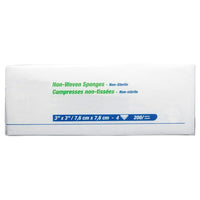 Safecross Non-Woven Sponge 10.2X10.2Cm 4-Ply 2400 Pack (3442)-Length: 4"
