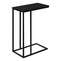 Monarch Specialties 3761 Accent Table - 25"H/Black/Black Metal-Bring a modern vibe to your living room, office space, family room or den with this C-shaped end table