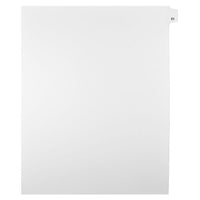 Mark Maker Legal Exhibit Index Tab White Single Tabs, 1/25th Cut, Letter Size, No Holes, Number 51, 25 Pack-White Single Tabs, 1/25th Cut