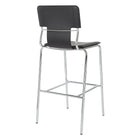 Avenue Six 30" Dorado Vinyl with Chrome Base Bar Stools, Black, 2 Pack-Seat Height 30"