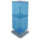 Azar Displays 40" x 14" x 14" Weighted 4-Sided Interlocking Pegboard Floor Display, Blue (701435-BLU)-Revolves on a square weighted base