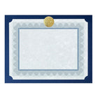 St. James Elite Medallion Presentation Cards/Certificate Holders, Navy Linen with Gold Medallion, 25 Pack-Luxurious embossed gold medallion