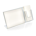 Azar Displays Sign Holder with Attached Brochure Holder, 8.5" x 16", 2 Pack (252057-2 PACK)-This sign holder can be displayed on any flat surface