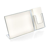 Azar Displays Sign Holder with Attached Brochure Holder, 8.5" x 16", 2 Pack (252057-2 PACK)-This sign holder can be displayed on any flat surface