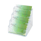 Staples Plastic 4-Pocket Business Card Holder-Keep your business cards on display so clients or customers can help themselves